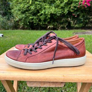 Ecco Danish Design Brown Leather Sneakers Size 46 / US 12-12.5
